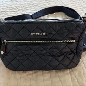 NEW MZ Wallace ELLA Navy Quilted Crossbody Bag